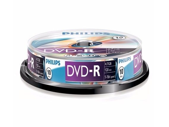 Philips ÍRHATÓ DVD 4,7GB (16X) (10 db) henger