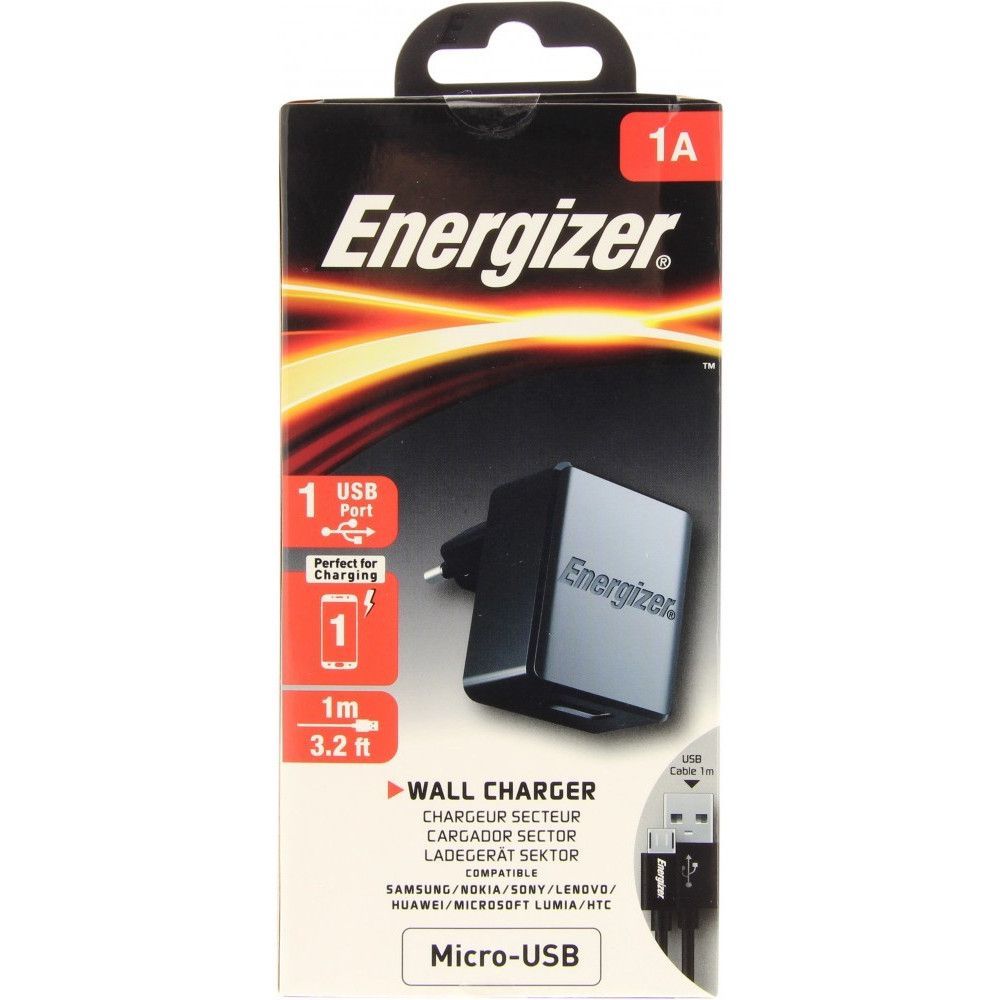 Energizer USB hálózati adapter 1A + micro USB kábel 1m