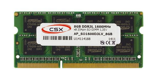 8GB DDR3L 1600MHz PC3L-12800S SO-DIMM 1.35V memória