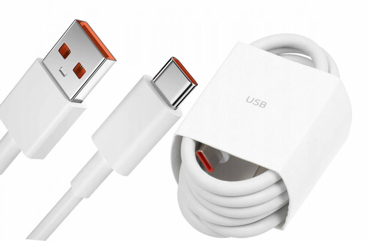 Xiaomi USB-A → USB Type-C töltő / adatkábel (1m) fehér (6A)