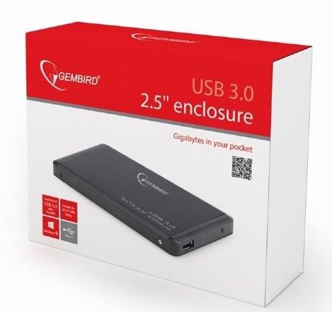 GEMBIRD KÜLSŐ HÁZ HDD 2,5" USB3.0 - SATA (EE2-U3S-2-S) ALUMINIUM