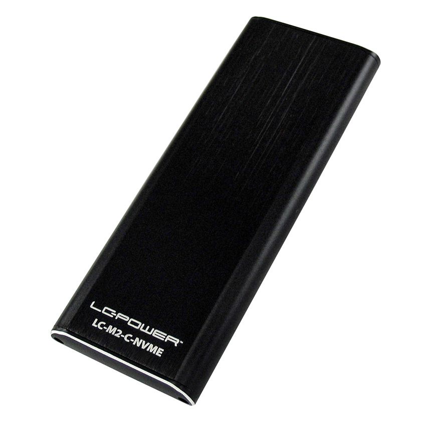 LC-Power LC-M2-C-NVME-2X2 M.2 USB Type-C Külső SSD ház - Fekete