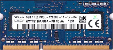 Hynix 4GB DDR3L 1600MHz PC3L-12800S SO-DIMM 1.35V memória