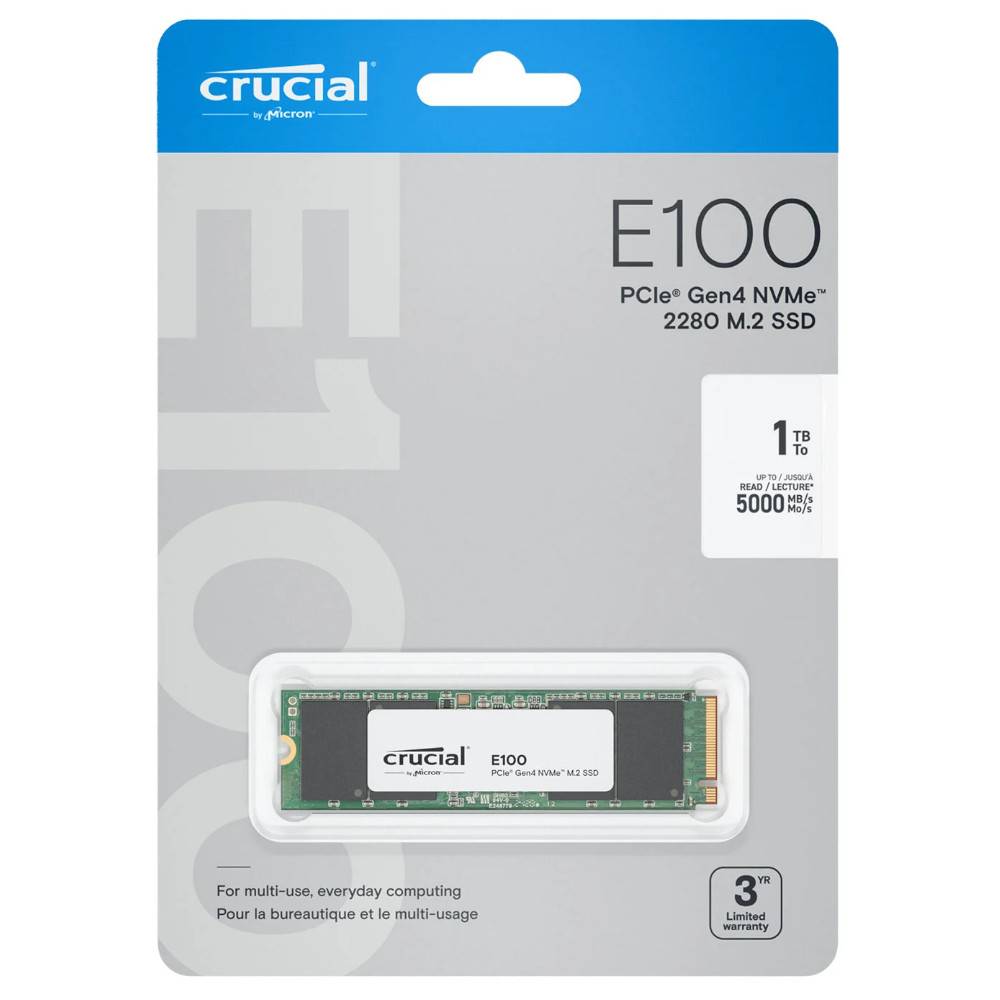 1000GB M.2 NVMe SSD Crucial (E100)