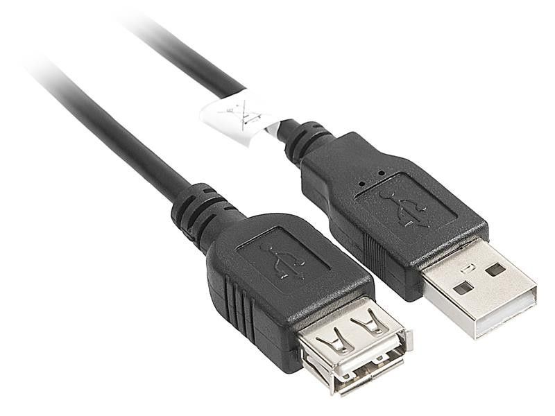 USB 2.0 hosszabbító kábel 3m fekete