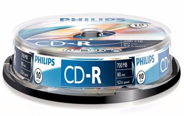 Philips ÍRHATÓ CD 700MB (52X) (10 db) henger