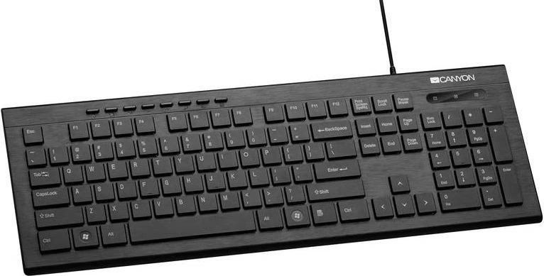 Canyon HKB-2 vezetékes Slim LED billentyűzet (fekete)