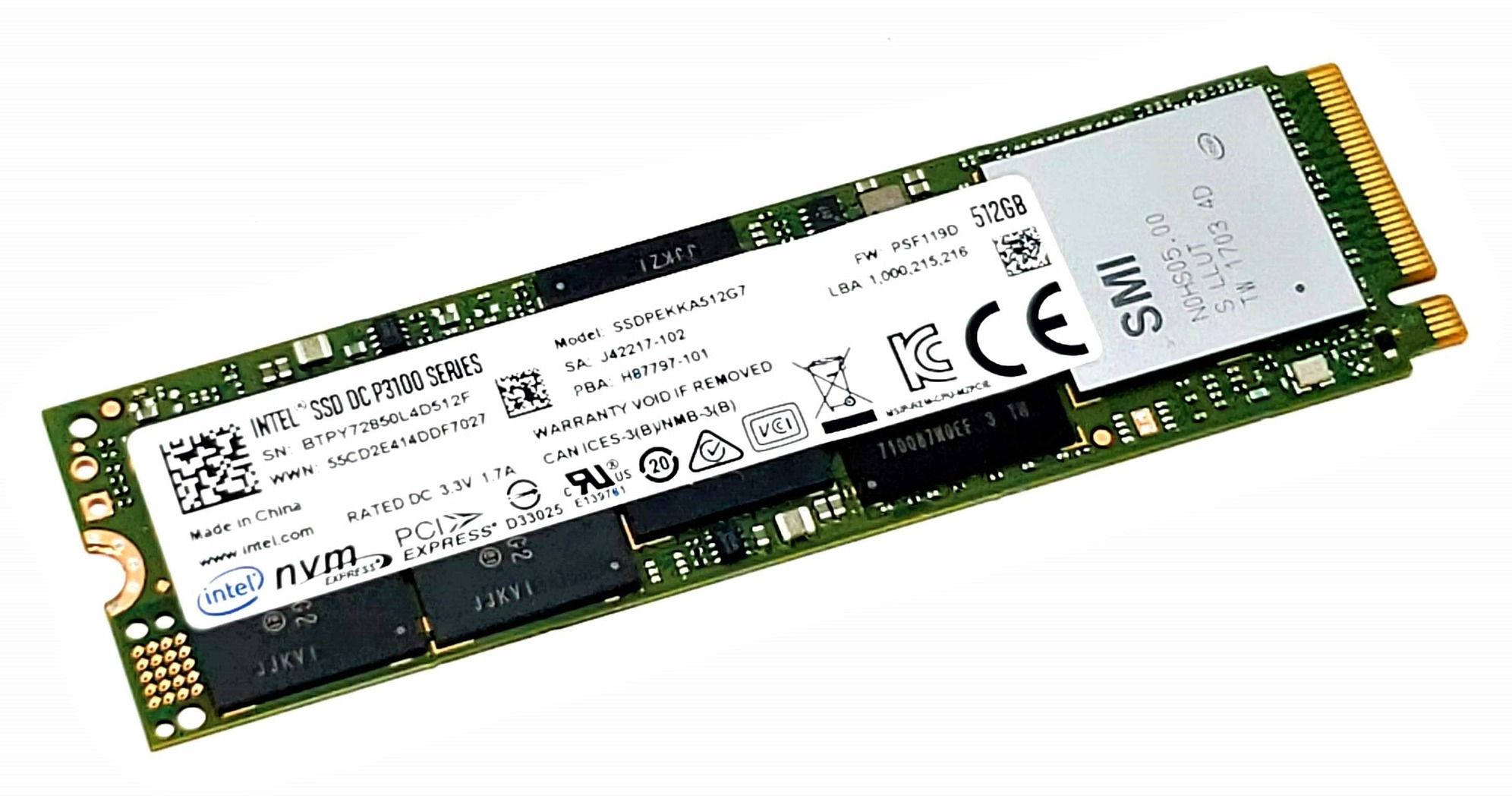 Intel 512GB M.2 NVMe SSD
