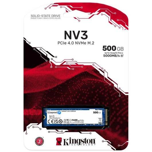500GB M.2 NVMe Kingston SSD NV3