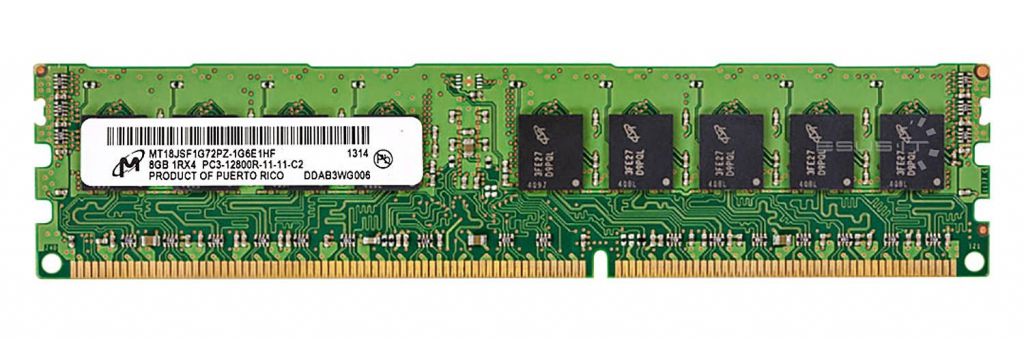 Micron 8GB DDR3 1600MHz PC3L-12800R 1.35V ECC szerver memória