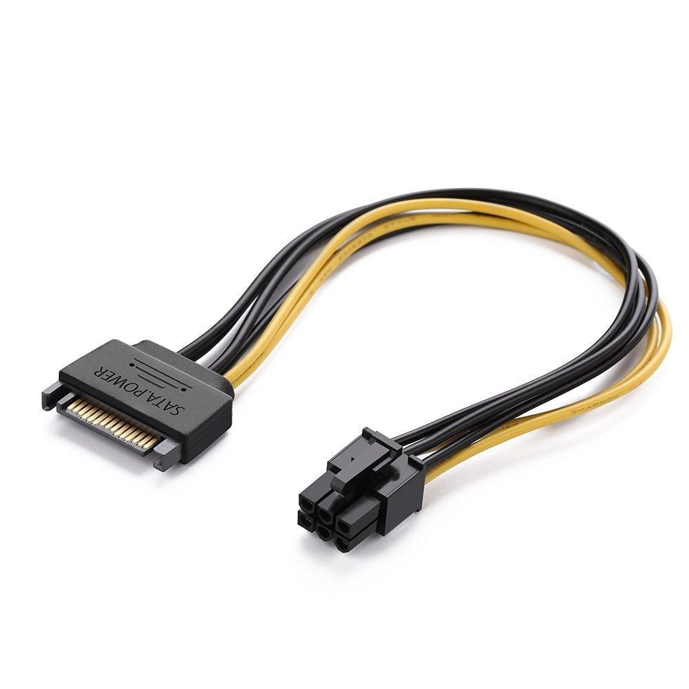 Sata tápkábel → PCI Express 6 pin átalakító