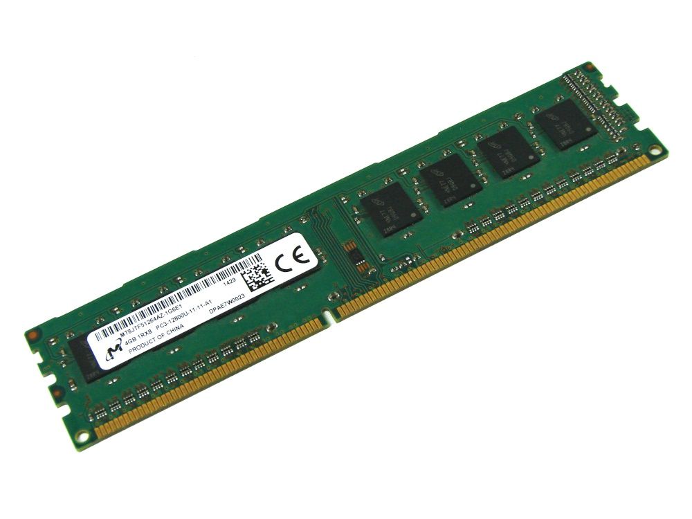 Micron 4GB DDR3 1600MHz PC3-12800U 1.5V memória